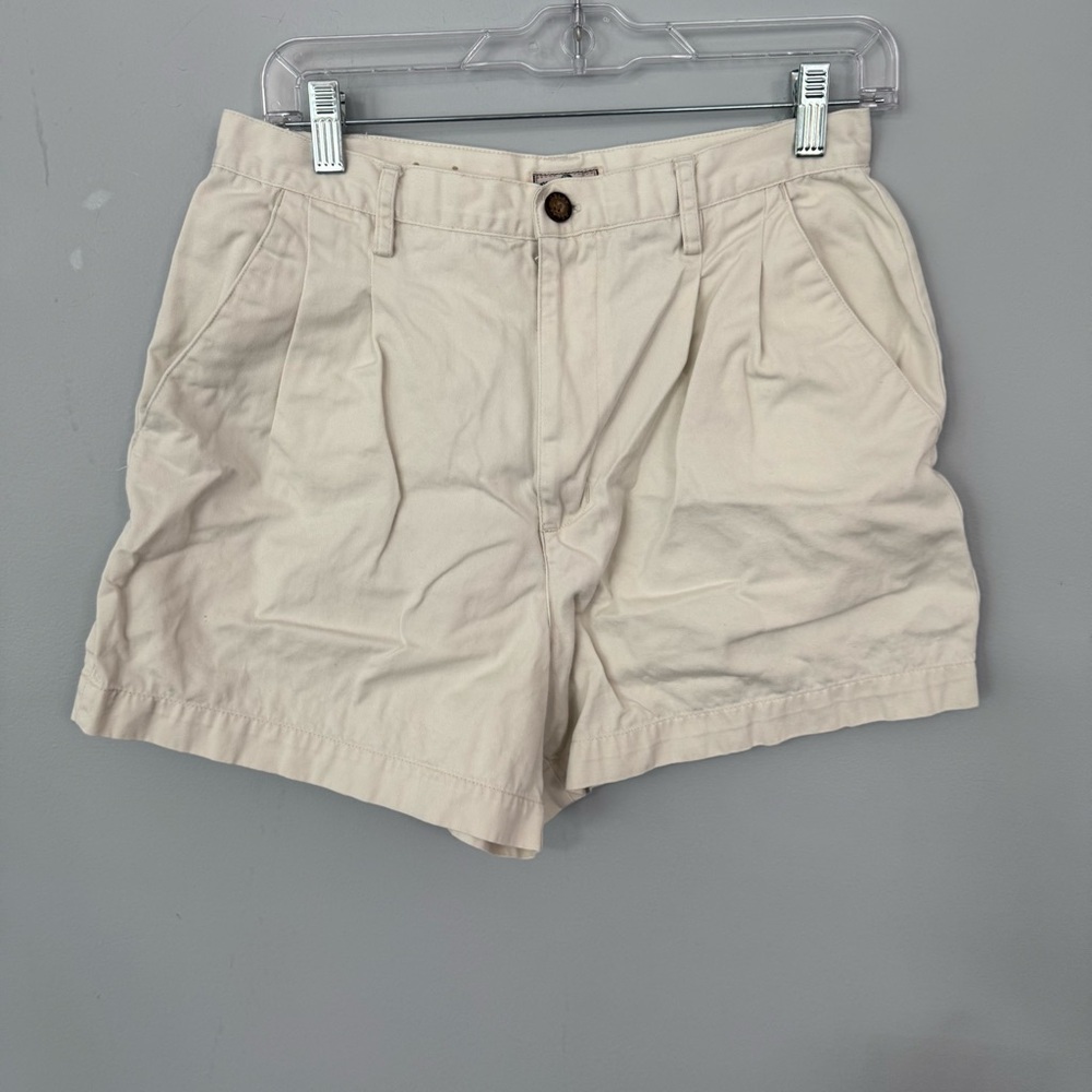 Vintage Relay the Blues Cream Cotton High Waisted Mom Shorts Size 9 / 10